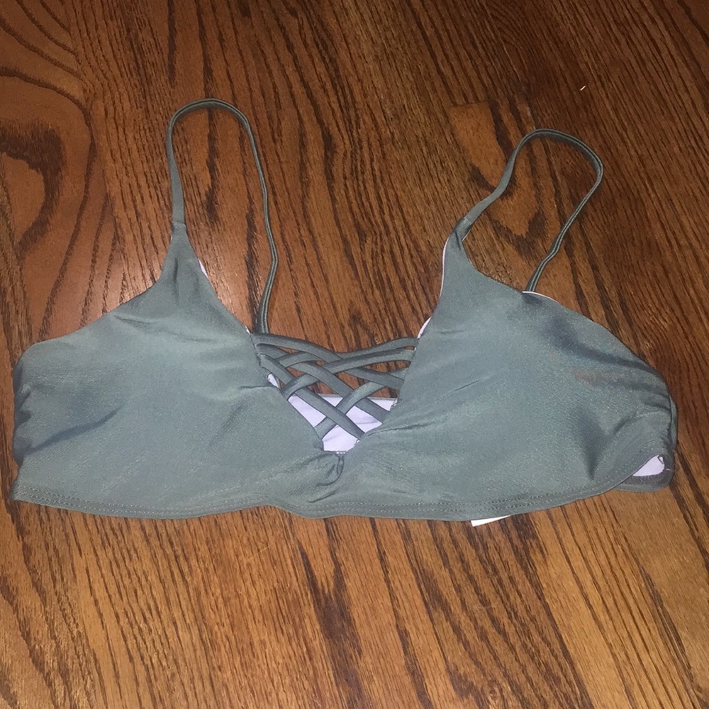 Jade green swim suit top